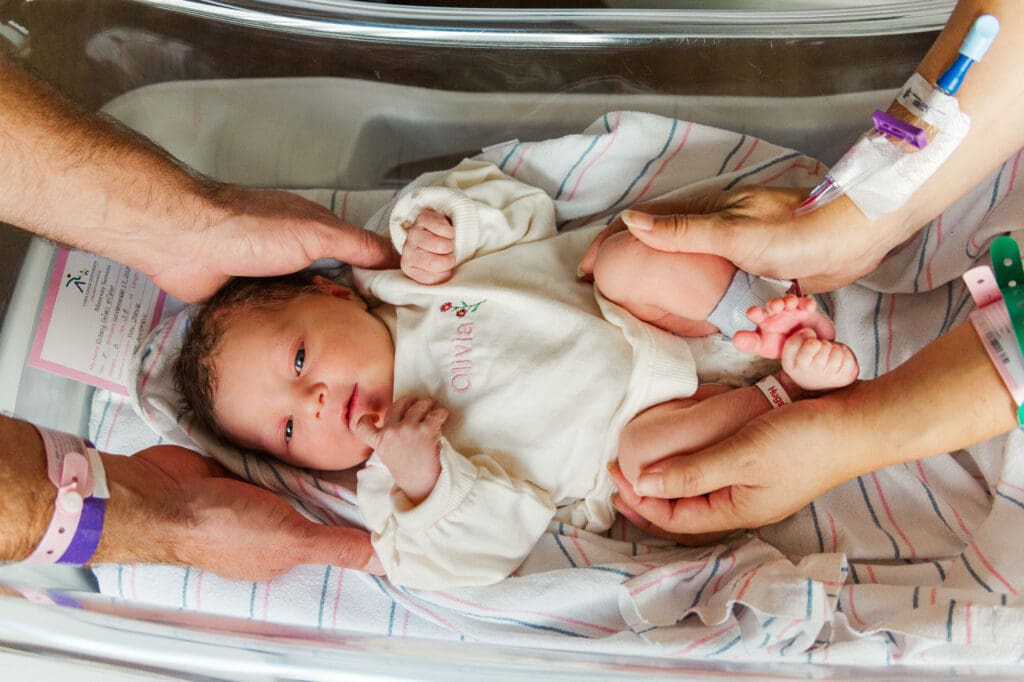 A stress-free newborn session in the hospital in Temecula, where we focus on real moments rather than perfect poses.
